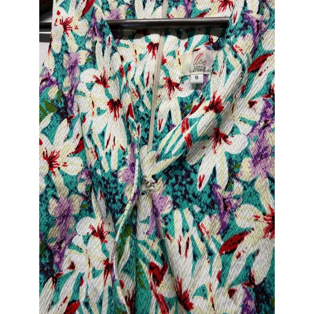 Little Lauren Co. Romper Womens Small Multi Floral Print Elastic Waist One Piece